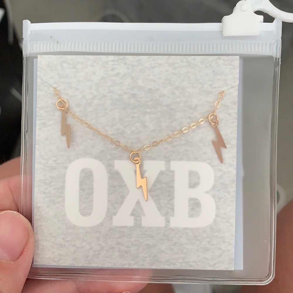 OXB Lightning Bolt Necklace 18”